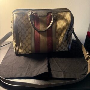 Gucci Boston Bag w/Purple  Accent (authentic)